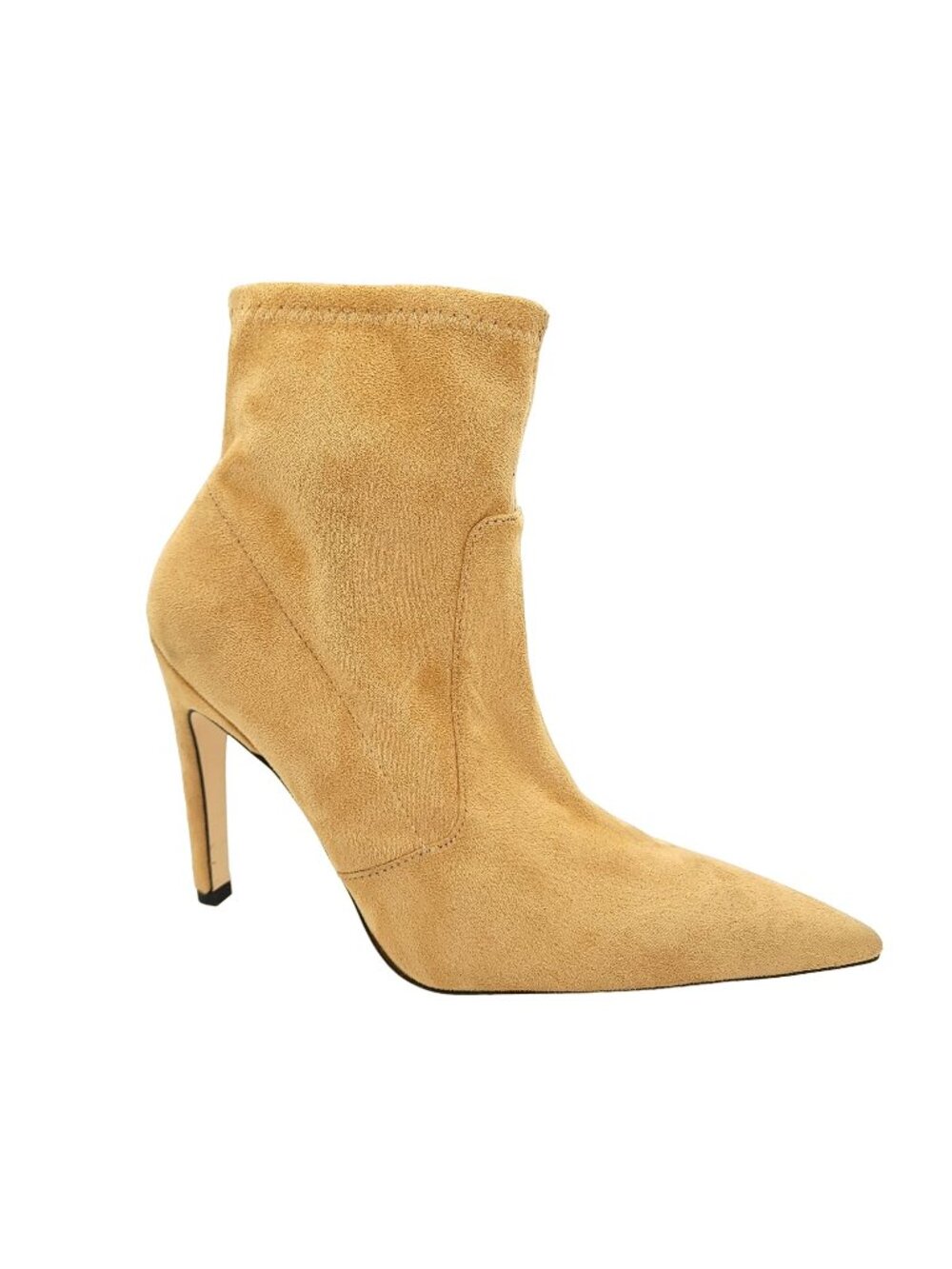 NEW Good American The Icon Stiletto Sock Boots Faux Suede Chic Womens 10.5